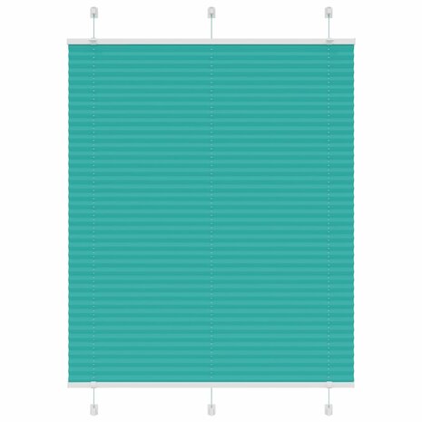 Plissé rolgordijn 105x100 cm stofbreedte 104,4cm petrol groen 1