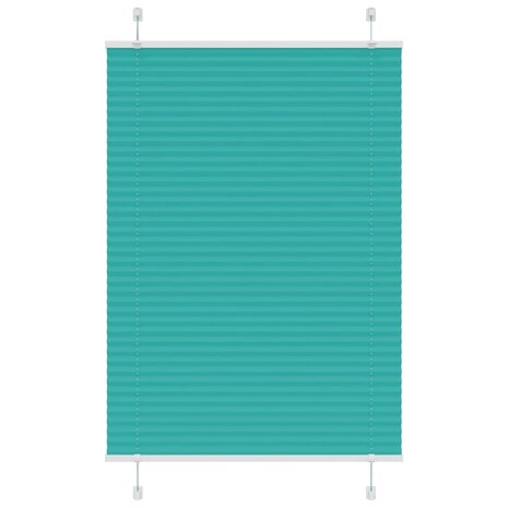 Plissé rolgordijn 100x150 cm stofbreedte 99,4cm petrol groen 1