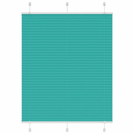Plissé rolgordijn 105x150cm stofbreedte 104,4cm petrol groen 1