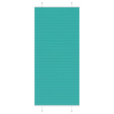 Plissé rolgordijn 90x200 cm stofbreedte 89,4 cm petrol groen 1