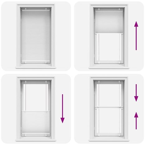 Plissé rolgordijn 80x100 cm stofbreedte 79,4 cm polyester wit 7