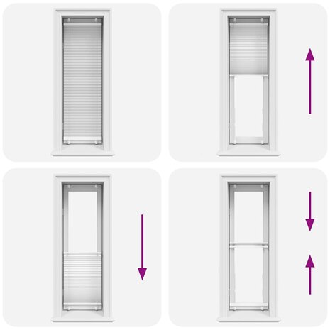 Pliss&eacute; rolgordijn 45x150 cm stofbreedte 44,4 cm polyester wit 7