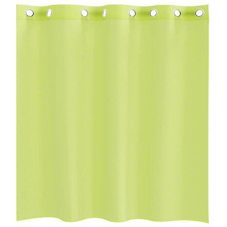 Gordijnen Voile met doorvoertules 2 st 140x140 cm appelgroen 4