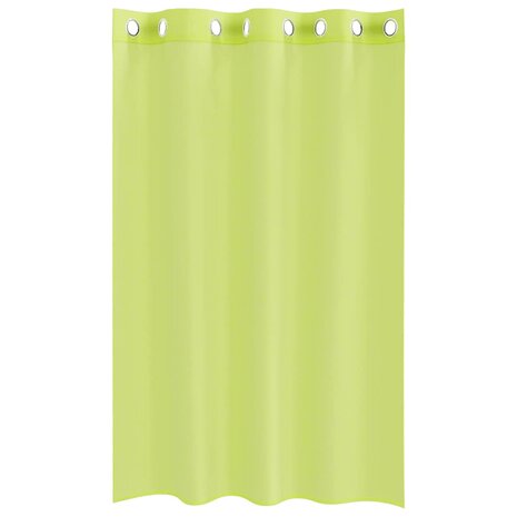 Gordijnen voile met doorvoertules 2 st 140x175 cm appelgroen 4