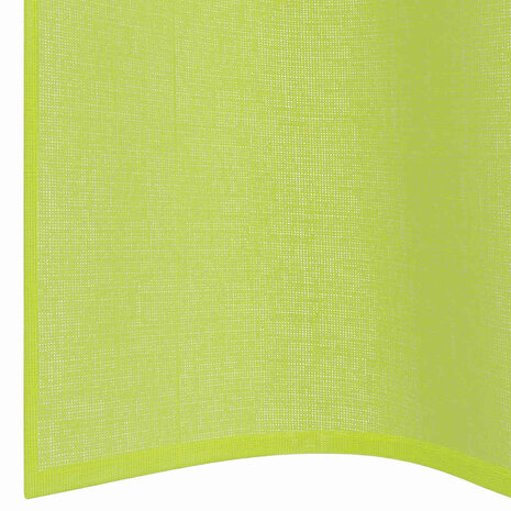 Gordijnen voile met doorvoertules 2 st 140x175 cm appelgroen 6
