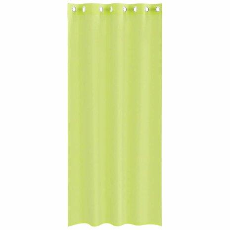 Gordijnen voile met doorvoertules 2 st 140x245 cm appelgroen 4