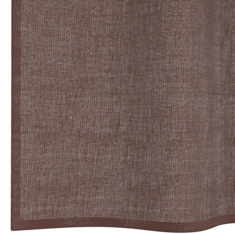 Gordijnen Voile met doorvoertules 2 st 140x245 cm bruin 6