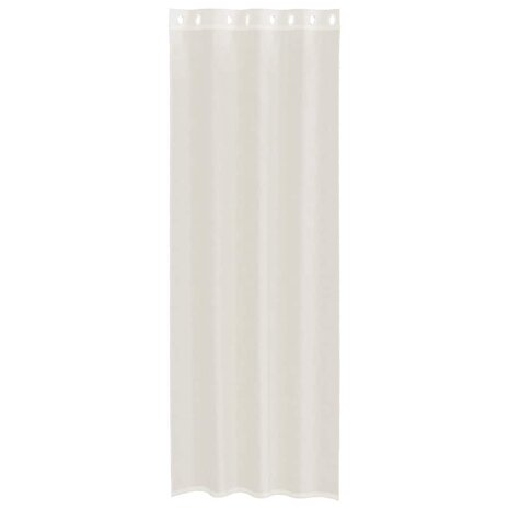 Gordijnen Voile met doorvoertules 2 st 140x300 cm crème 4