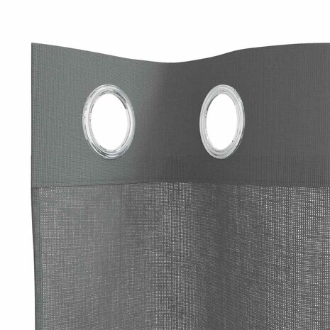 Gordijnen voile met doorvoertules 2 st 140x175 cm donkergrijs 5