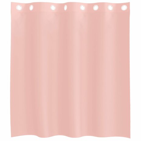 Gordijnen voile met doorvoertules 2 st 140x140 cm roze 4