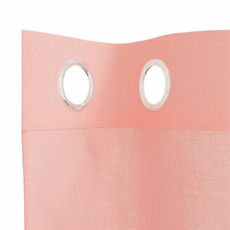 Gordijnen Voile met doorvoertules 2 st 140x260 cm roze 5