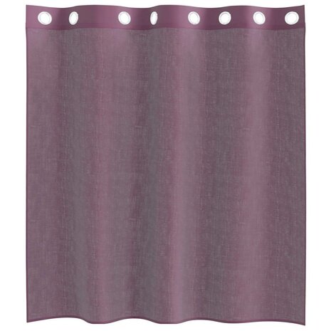 Gordijnen Voile met doorvoertules 2 st paars 140x140 cm 4