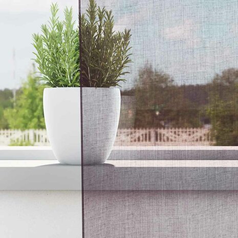 Gordijnen voile met doorvoertules 2 st paars 140x260 cm 3