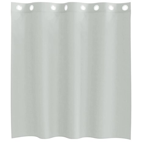 Gordijnen voile met doorvoertules 2 st 140x140 cm lichtgrijs 4
