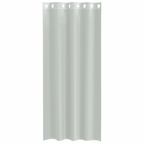 Gordijnen voile met doorvoertules 2 st 140x225 cm lichtgrijs 4