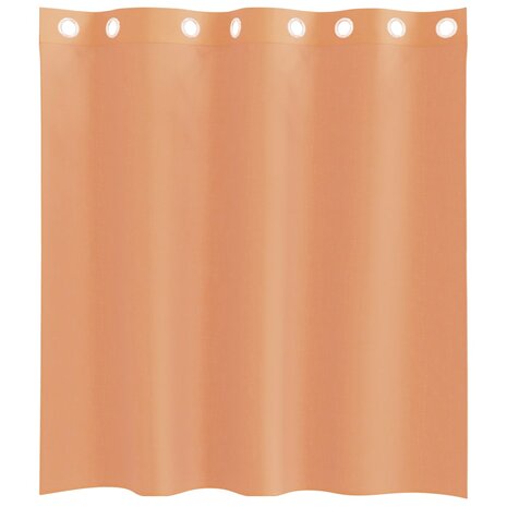 Gordijnen voile met doorvoertules 2 st terracotta 4