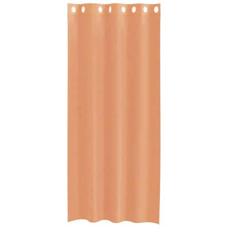 Gordijnen voile met doorvoertules 2 st terracotta 4
