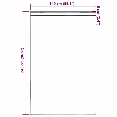 Gordijnen voile met roedezakken 2 st zwart 9