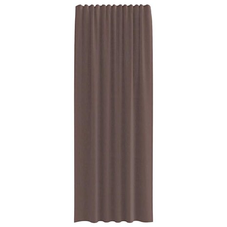 Gordijnen voile met roedezakken 2 st bruin 4