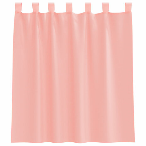 Gordijnen voile met roedezakken 2 st roze 4