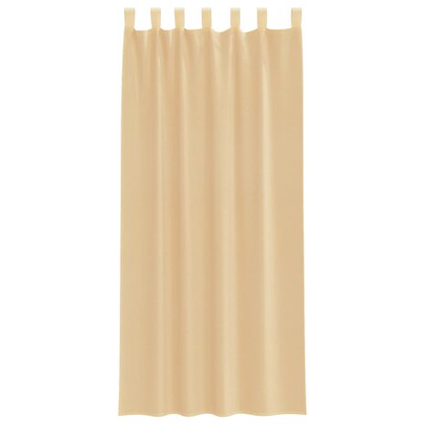 Gordijnen voile met roedezakken 2 st zand 4