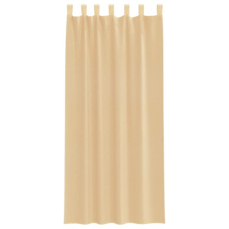 Gordijnen voile met roedezakken 2 st zand 4