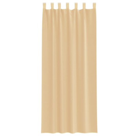 Gordijnen voile met roedezakken 2 st zand 4