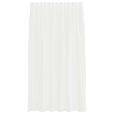 Gordijnen voile met roedezakken 2 st wit 4