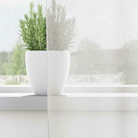Gordijnen voile met roedezakken 2 st wit 3