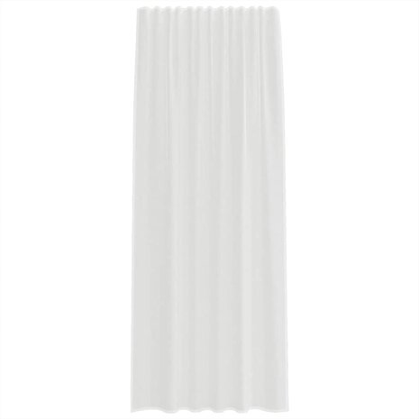 Gordijnen voile met roedezakken 2 st wit 4