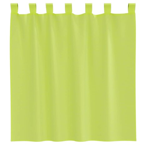 Gordijnen voile met lipje Top 2 st Appelgroen 4