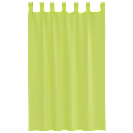 Gordijnen voile met lipje Top 2 st Appelgroen 4