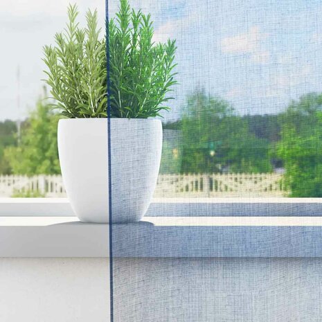 Gordijnen voile met lussen 2 st 140x175 cm koningsblauw 3