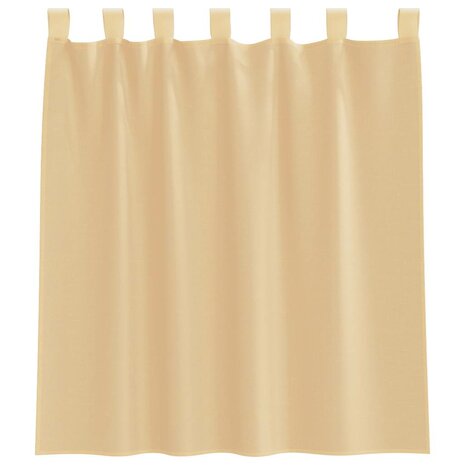 Gordijnen met lussen 2 st 140x140 cm zand 4