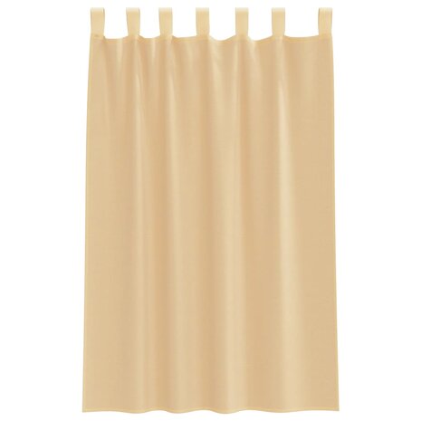 Gordijnen met lussen 2 st zand 140x175 cm zand 4