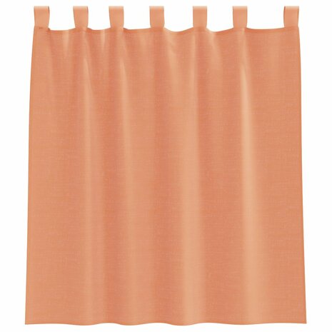 Voile gordijnen met lussen 2 st terracotta 140x140 cm 4