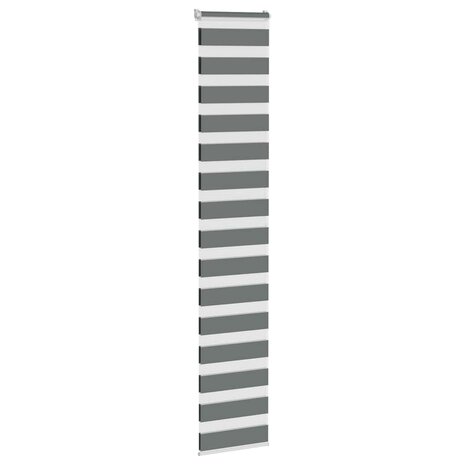 Zebra rolgordijn 40x200 cm stofbreedte 35,9 cm donkergrijs 3