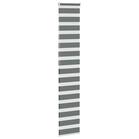 Zebra rolgordijn 40x200 cm stofbreedte 35,9 cm donkergrijs 4