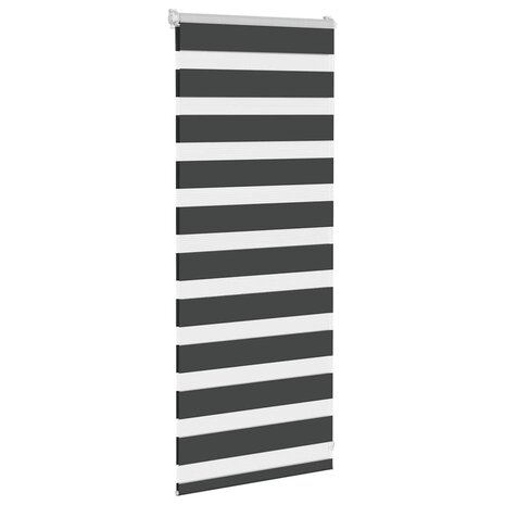 Zebra rolgordijn 60x100 cm stofbreedte zwart 55,9 cm 3