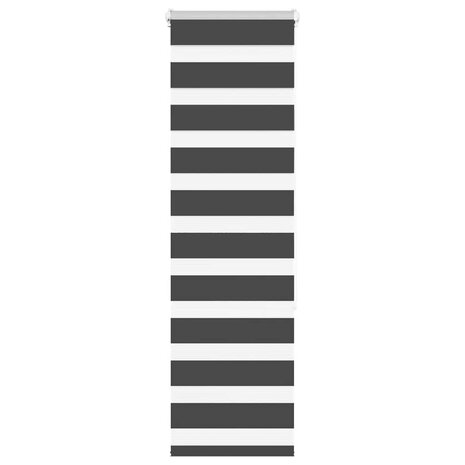 Zebra rolgordijn 45x150 cm stofbreedte 40,9 cm zwart 1