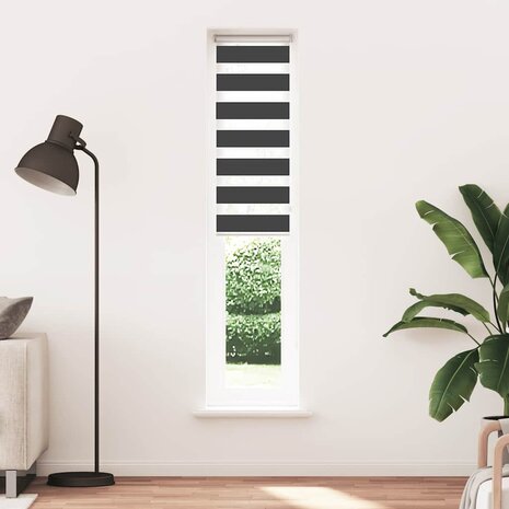 Zebra rolgordijn 40x230 cm stofbreedte 35,9 cm zwart 2