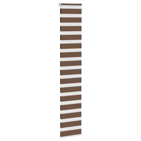 Zebra rolgordijn 40x200 cm stofbreedte 35,9 cm polyester bruin 1