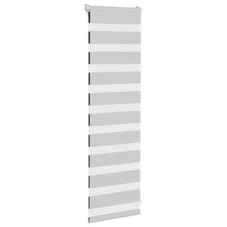 Zebra rolgordijn 40x100 cm stofbreedte 35,9 cm lichtgrijs 3