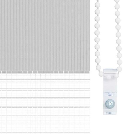 Zebra rolgordijn 90x100 cm stofbreedte 85,9 cm lichtgrijs 9