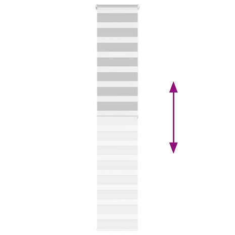 Zebra rolgordijn 50x200 cm stofbreedte 45,9cm lichtgrijs 5