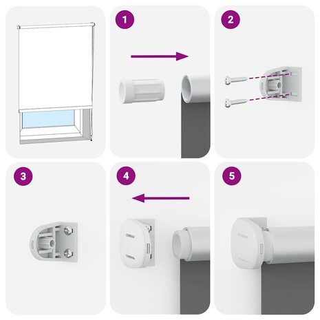 Rolgordijn verduisterend 55x150cm stofbreedte 50,7 cm polyester 7