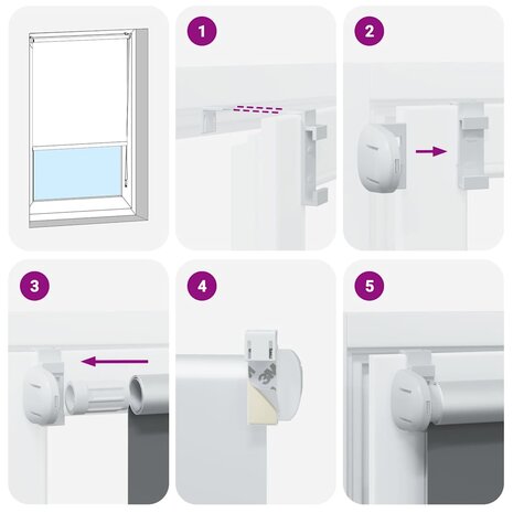 Rolgordijn verduisterend 40x175cm stofbreedte 35,7 cm polyester 5