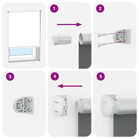 Rolgordijn verduisterend 40x175cm stofbreedte 35,7 cm polyester 6