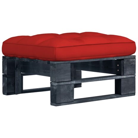 Tuinhocker pallet zwart geïmpregneerd grenenhout 1