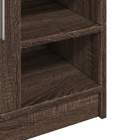 Wastafelkast 63x29x55 cm bewerkt hout bruin eikenkleurigig 9